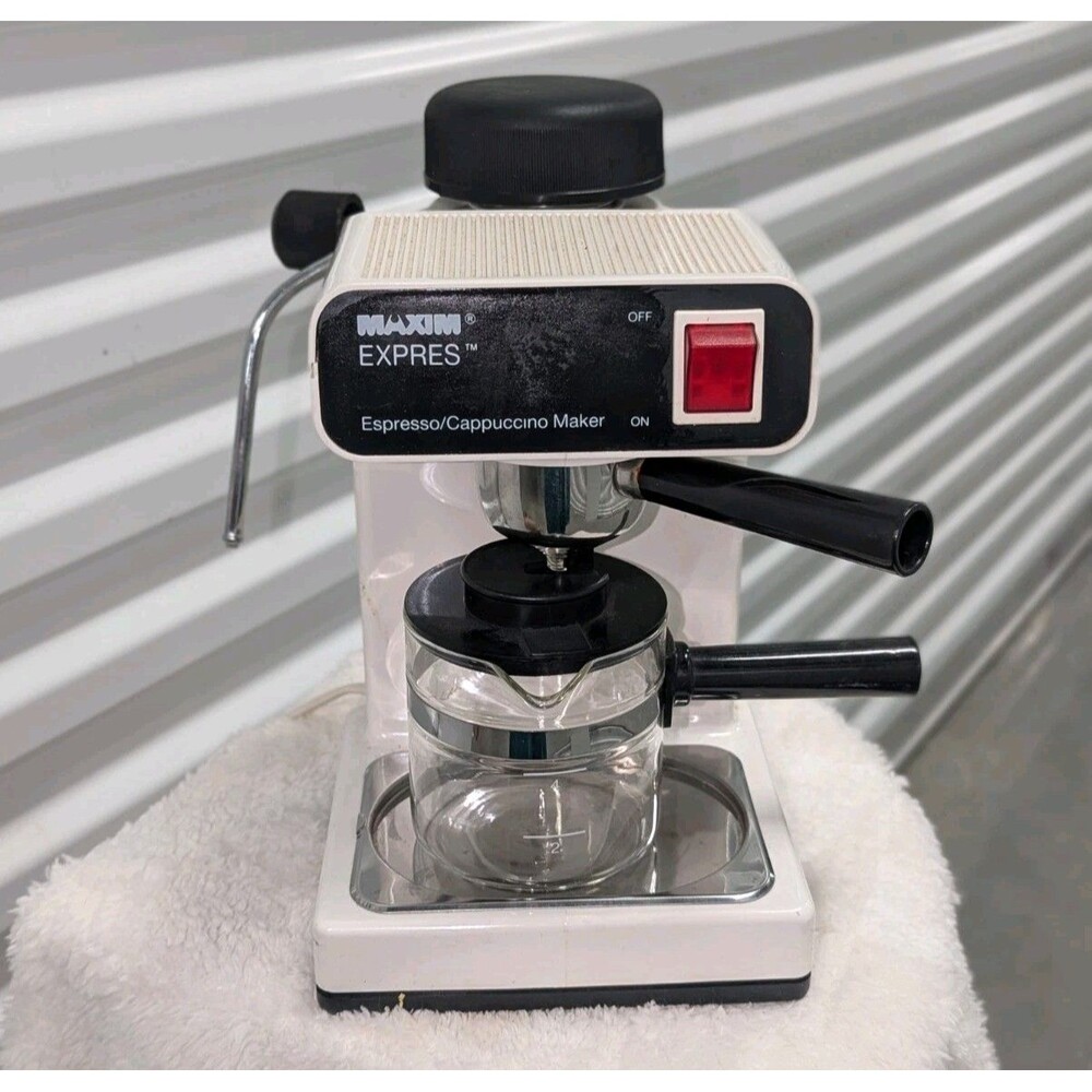 Vintage Maxim‎ EX-102 Expres  Espresso & Cappuccino Machine Beige Brown